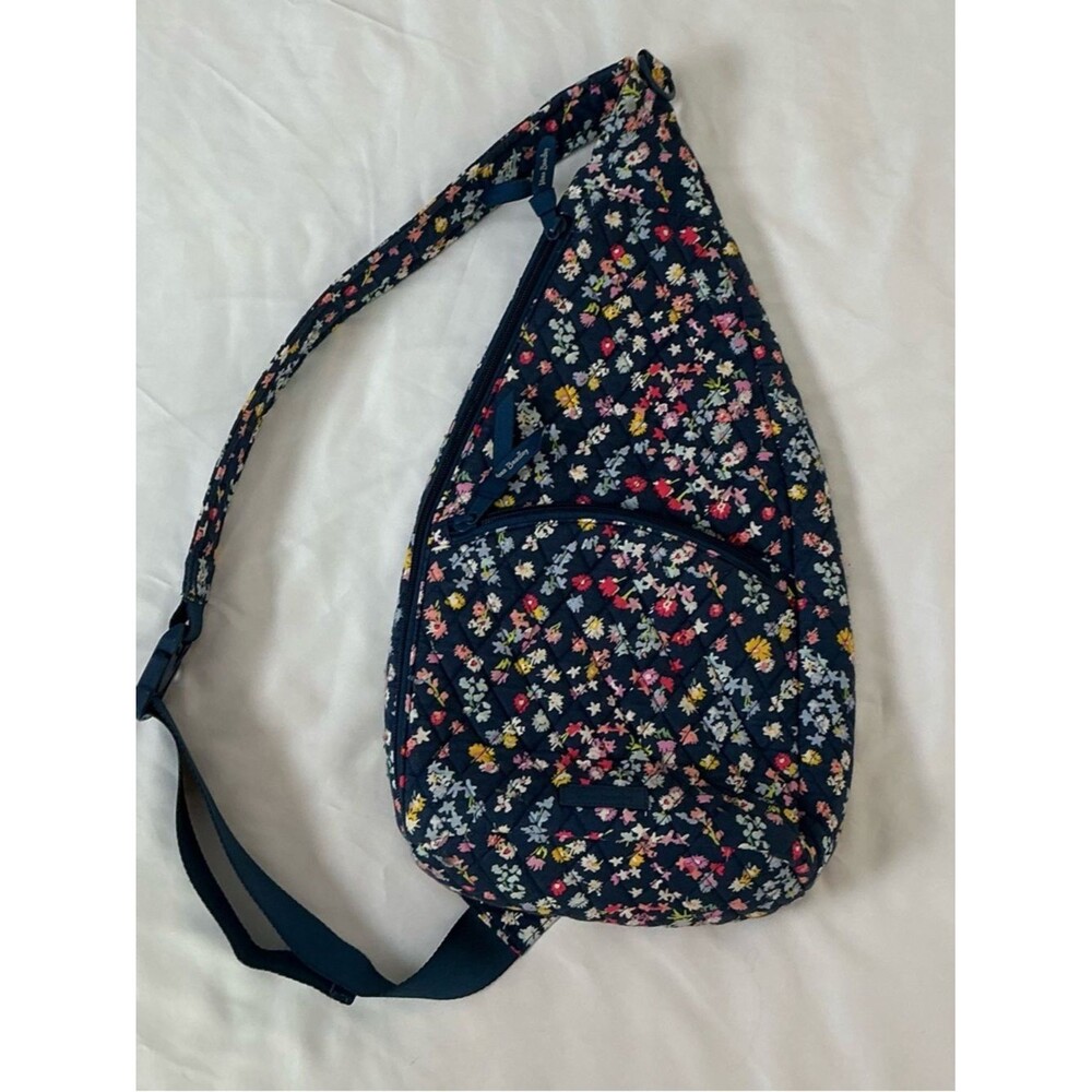 Vera Bradley Navy Floral Crossbody Sling Bag